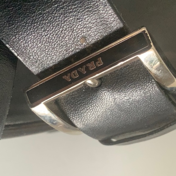 Black Wedge Prada Sandal - Picture 11 of 13